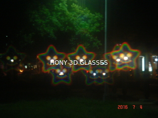 花火、星および微笑の回折効果のためのポリ塩化ビニールの催し物3dガラス
