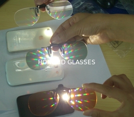 虹の効果 3D の花火ガラス 0.06mm ポリ塩化ビニールまたはペット レンズ