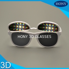 すばらしいライト3D回折ガラスは二重レンズ3dの花火ガラスの上で弾きます