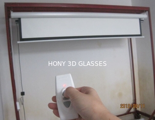 第2 3D継ぎ目が無い銀製の映写幕、リモート・コントロール電気プロジェクター スクリーン