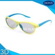 青/黄色色の大人の受動の映画館3Dガラスの線形分極されたレンズ