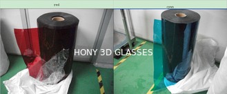 高性能の分極されたフィルム シート赤い青緑色レンズは3Dに赤く青いガラスを作ります