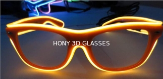 高い明るさ PC のプラスチック フレームとの党ショーのためのオレンジ El ワイヤー ガラス