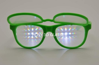 人気の回折プラスチック虹 3 d 花火眼鏡レンズの 2 セット