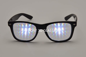 最終的なプラスチック回折ガラス、3Dプリズム効果EDMの虹のWayfarer様式の激賞のEyewearの花火ガラス