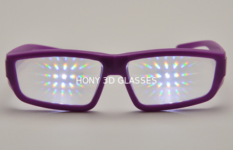 紫色のプラスチック回折ガラスの使用 0.35mm 厚さレンズ