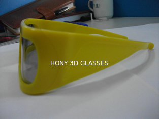 黄色いフレーム OEM ODM が付いている分極されたプラスチック赤い青緑色 3D 映画館ガラス