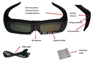 鋭く活動的なシャッター 3D ガラスの自在継手、再充電可能な 3D ガラス