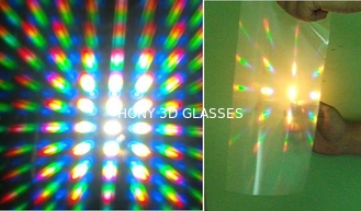 1.0 mm ポリ塩化ビニールまたはペット レーザー 3d の花火ガラス、プラスチック回折ガラス