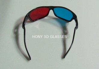 監視映画のために受動アナグリフのプラスチック赤い青緑色 3D ガラス
